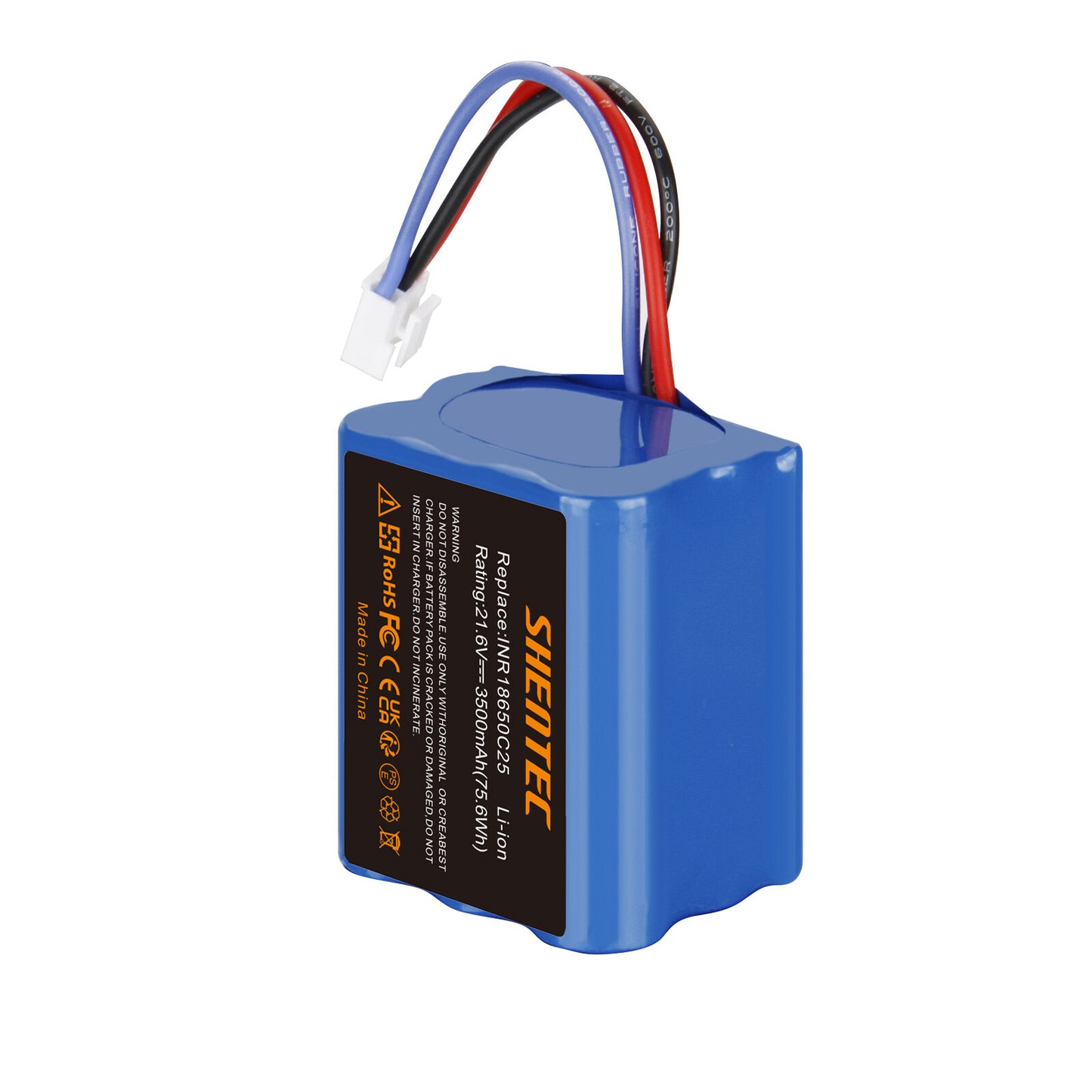 SHENTEC 3,5Ah 21,6V Ersatzakku für Philips FC6721 FC6723 FC6721 FC6722 FC6729 INR18650C25