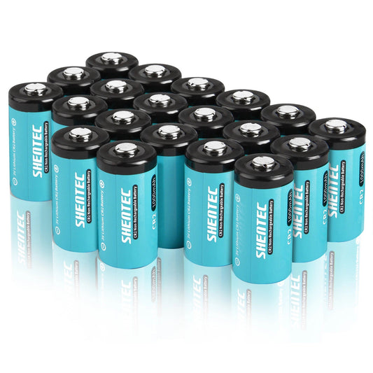 SHENTEC 20 Stück 1000mAh 3 Volt CR-2 CR2 Lithiumbatterie für DR2R DLCR2 KCR2 CR17355