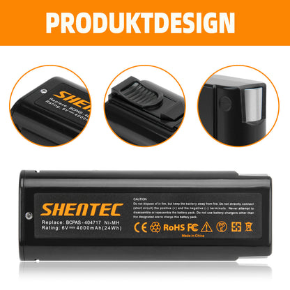 SHENTEC 4AH 6V Ni-MH-Akku für Paslode 404717 900400 902200 IM50 IM65 IM250