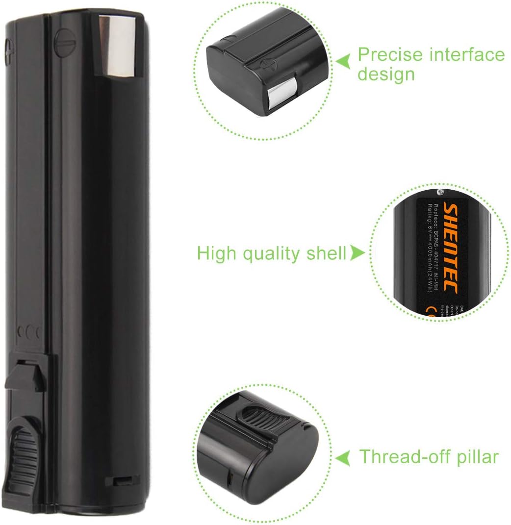 SHENTEC 4AH 6V Ni-MH-Akku für Paslode 404717 900400 902200 IM50 IM65 IM250