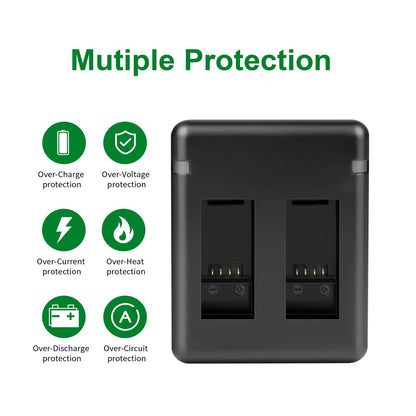 SHENTEC 2X 3.85V Battery 2.0Ah für Insta 360 Ace Pro-001/Ace Pro/Ace + Doppel-Ladegerät