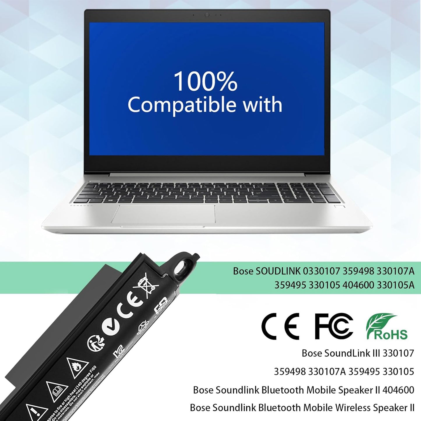 SHENTEC 359495 2600mAh Ersatzakku für Bose SoundLink III