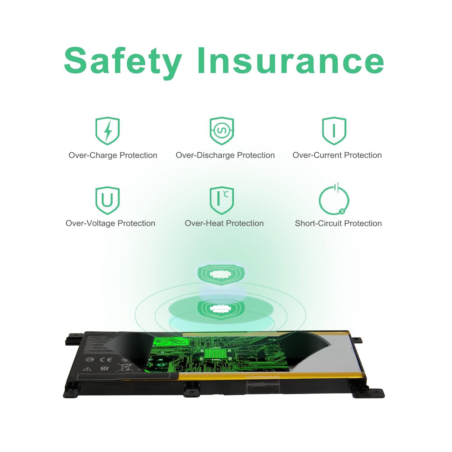 SHENTEC 7.6V 38Wh C21N1509 Akku für Asus VivoBook