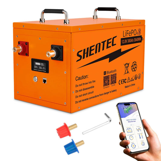 SHENTEC 12 V 300 Ah selbstheizende LiFePO4-Lithiumbatterie mit 200 A BMS