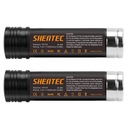 SHENTEC 2X 3.6V 3600mAh Ni-MH AKKU FÜR BLACK&DECKER VP100 VP130K VP368 VP940 VP110 VP143
