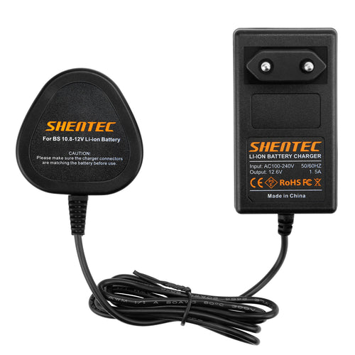 SHENTEC 10.8V/12V Li-Ion-Akkuladegerät für Bosch BAT411 BAT412 BAT413 2607336864 2607336013