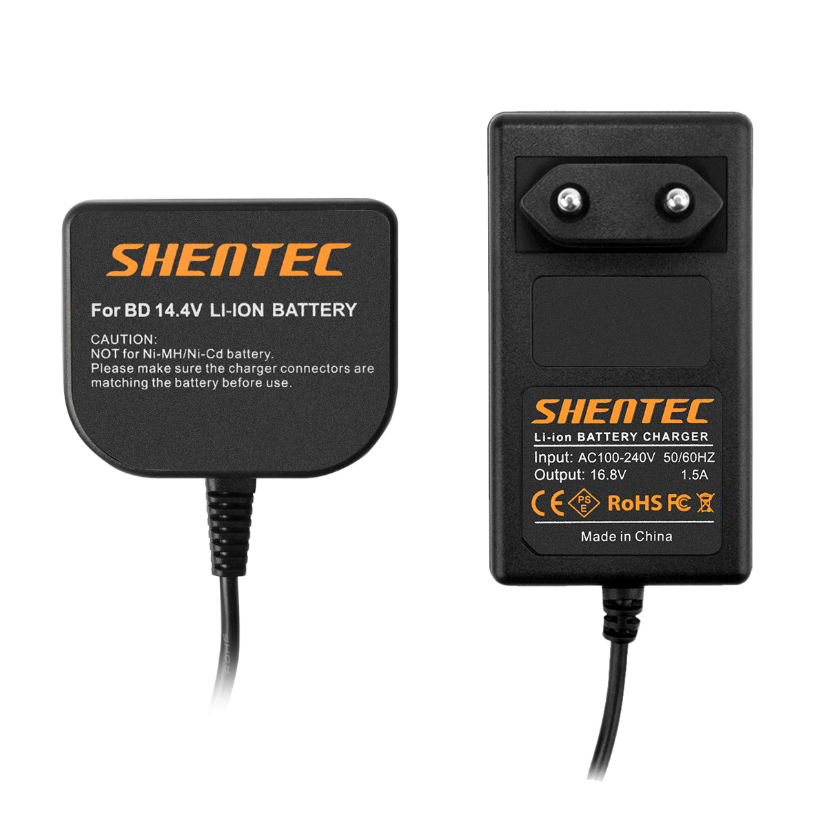 SHENTEC 14.4V Li-Ion-Akku-Ladegerät für Black&Decker BL1314 LB16 ASL148KB LDX120C LST220