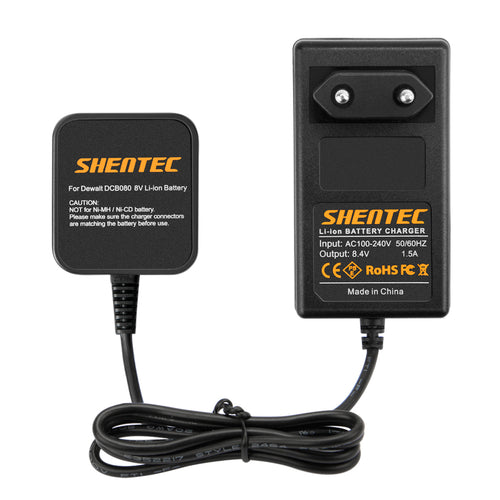 SHENTEC 7,2V Li-Ion-Ladegerät für Dewalt DCB080 DCF680N1 DCF682 DCF680G2 DW4390