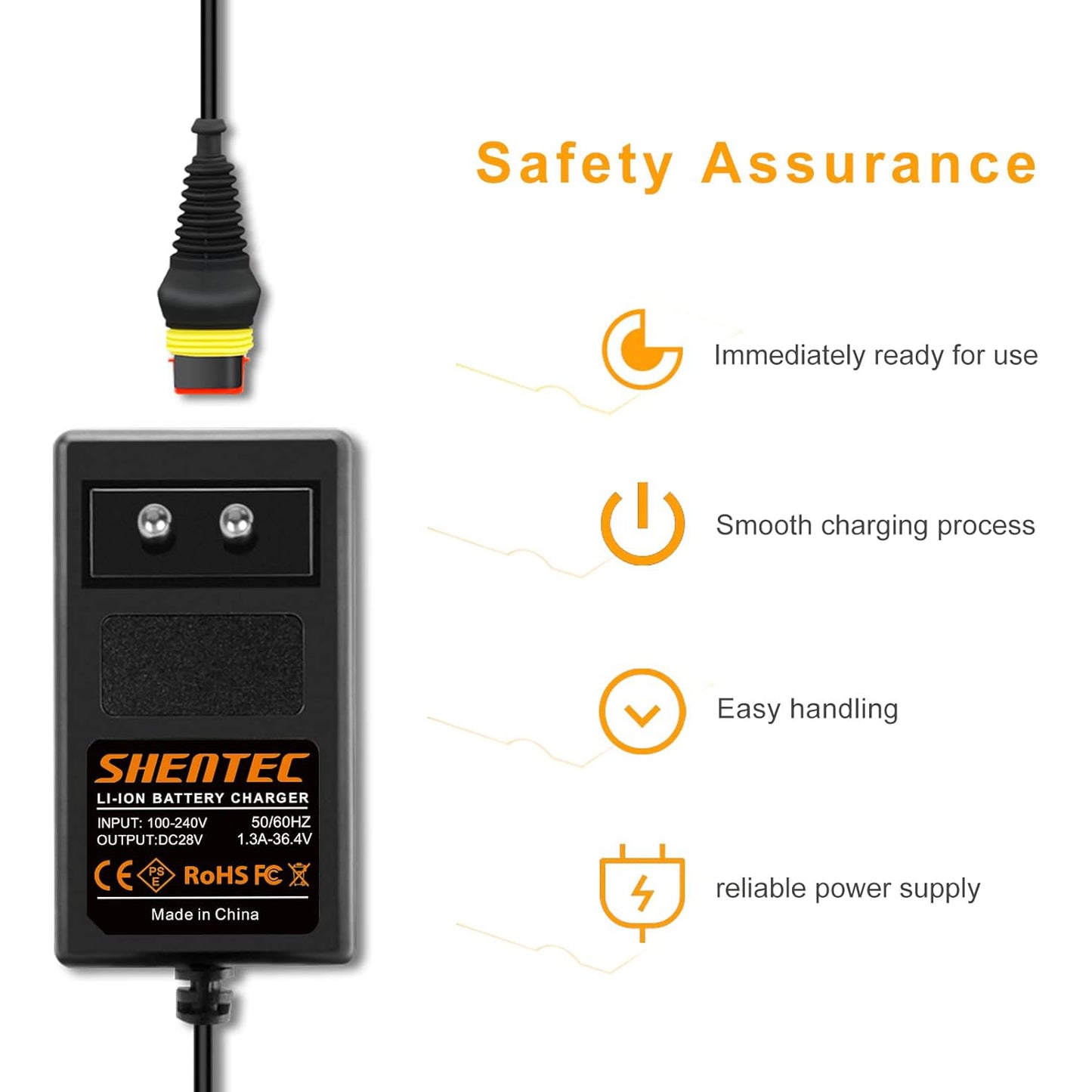 SHENTEC 28V 1.3A Batterieladegerät für Husqvarna Automower 105 305 310 Mark II 315 Mark II, 315 Mark II, Roboterrasenmäher