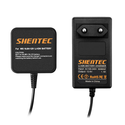 SHENTEC 12V Li-ion Akku-Ladegerät für Worx WA3503 WA3509 RW9300 WX382 WU288 WX125 WX283
