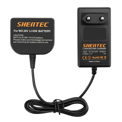 SHENTEC Li-Ion-Akku-Ladegerät für Worx 20V WX678 WG259 WX390.1 WX393.3 WG549E.9 WA3551.1