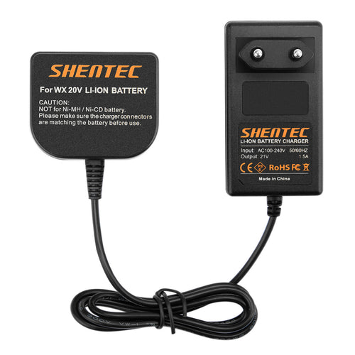 SHENTEC Li-Ion-Akku-Ladegerät für Worx 20V WX678 WG259 WX390.1 WX393.3 WG549E.9 WA3551.1