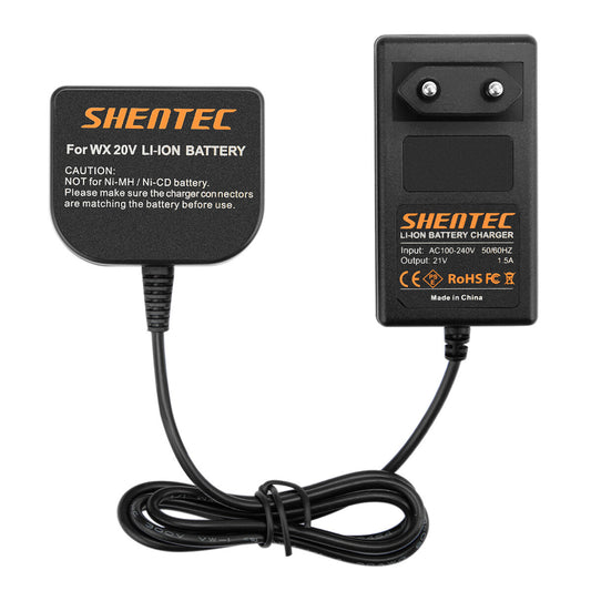 SHENTEC Li-Ion-Akku-Ladegerät für Worx 20V WX678 WG259 WX390.1 WX393.3 WG549E.9 WA3551.1