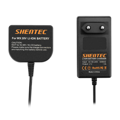 SHENTEC Li-Ion-Akku-Ladegerät für Worx 20V WX678 WG259 WX390.1 WX393.3 WG549E.9 WA3551.1