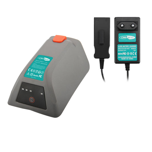 18V 3500mAh Akku + Ladegerät für Gardena 8025-20 Comfort Wand-Schlauchbox 35 roll-up 008A231