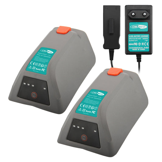 2X 3500mAh Akku & Ladegerät für Gardena 18V 8025-20 Comfort Wand-Schlauchbox 35 008A231