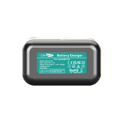 2x 3.0Ah 3.85V JH-X4 Ersatzbatterie + Power-Box-Ladegerät für Insta360 X4 Action-Kamera