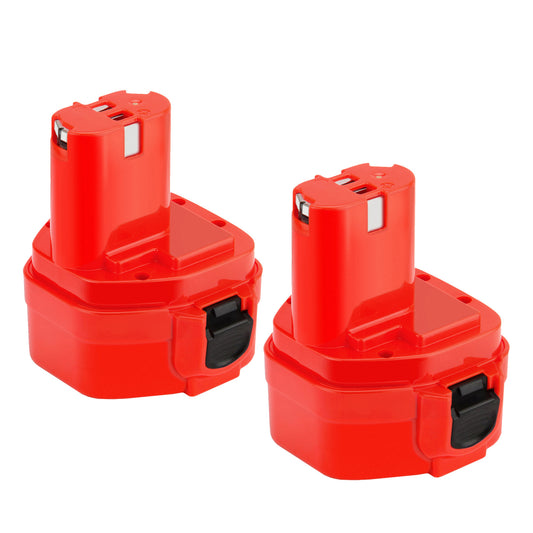 SHENTEC 2er-Pack 5000mAh 12V Ni-MH-Akku für Makita PA12 1200 1234 1220 1235 1222 1233