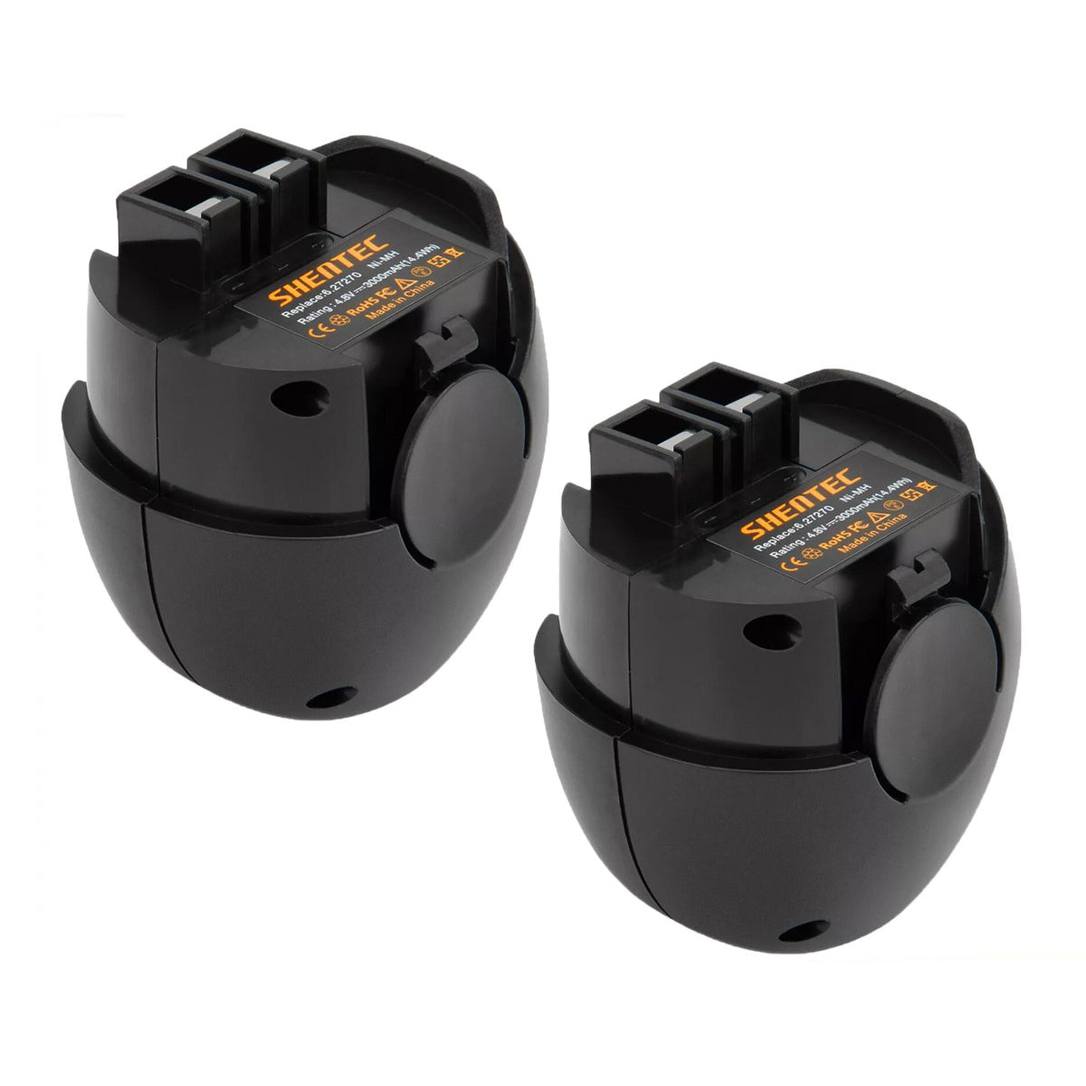 SHENTEC 2x 4.8V 3500mAh Ni-MH Ersatzakku für Metabo Powergrip 2 60005952 6.27270 6.27273