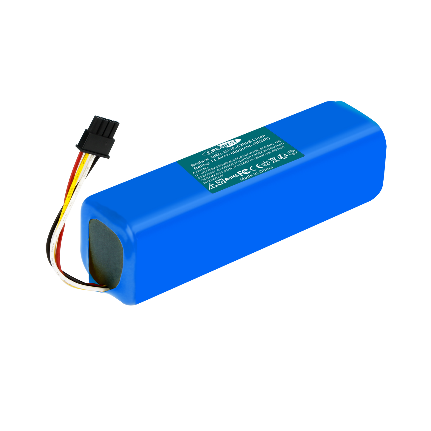 SHENTEC 14.4V 6800nAh BRR-2P4S-5200S Li-ion Ersatzakku für Xiaomi Roborock T4 T6 T7 Mijia S7