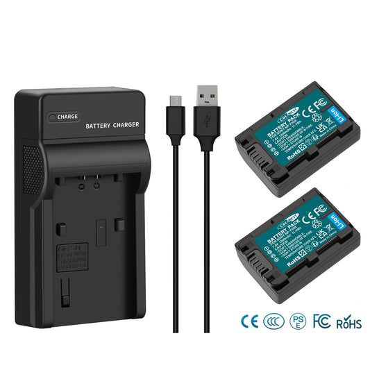 2x NP-FP50,NP-FP51 7.4V Akku+Ladegerät für Sony NP-FH40 NP-FH50 NP-FH60 NP-FH70