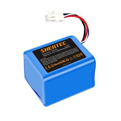 SHENTEC 6000mAh 14.4V LI-ION AKKU FÜR VORWERK KOBOLD VR200 20884-1 4NCR18650P2-C001A