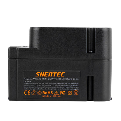 SHENTEC PLG 2er-Pack 3.0AH 28V Li-ion-Akku für Worx WG790E WG754E WG794E WG755E WA3225 WA3565